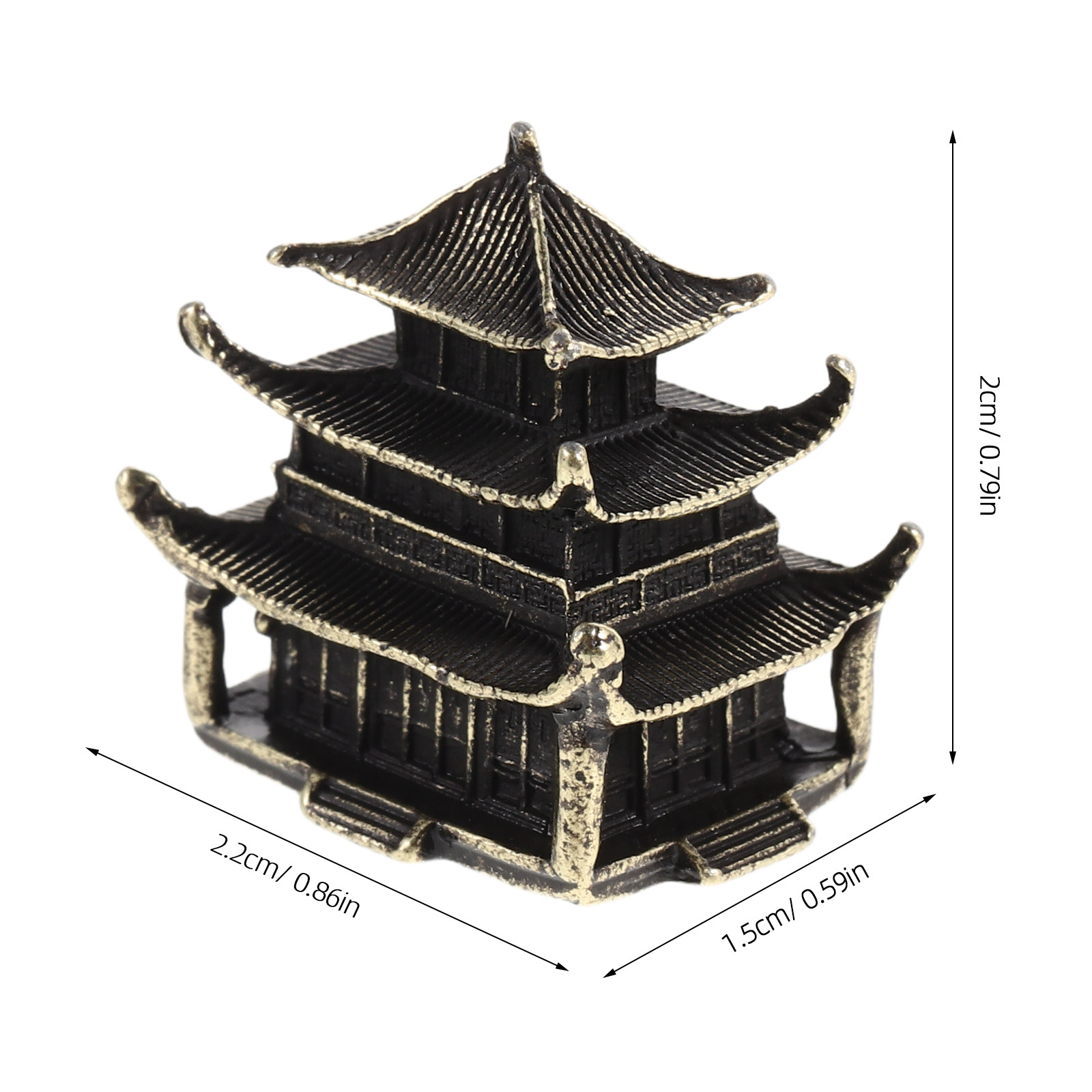 Miniaturowa mosiężna pagoda, s – Bonsai Garden For Desk recenzja i cena